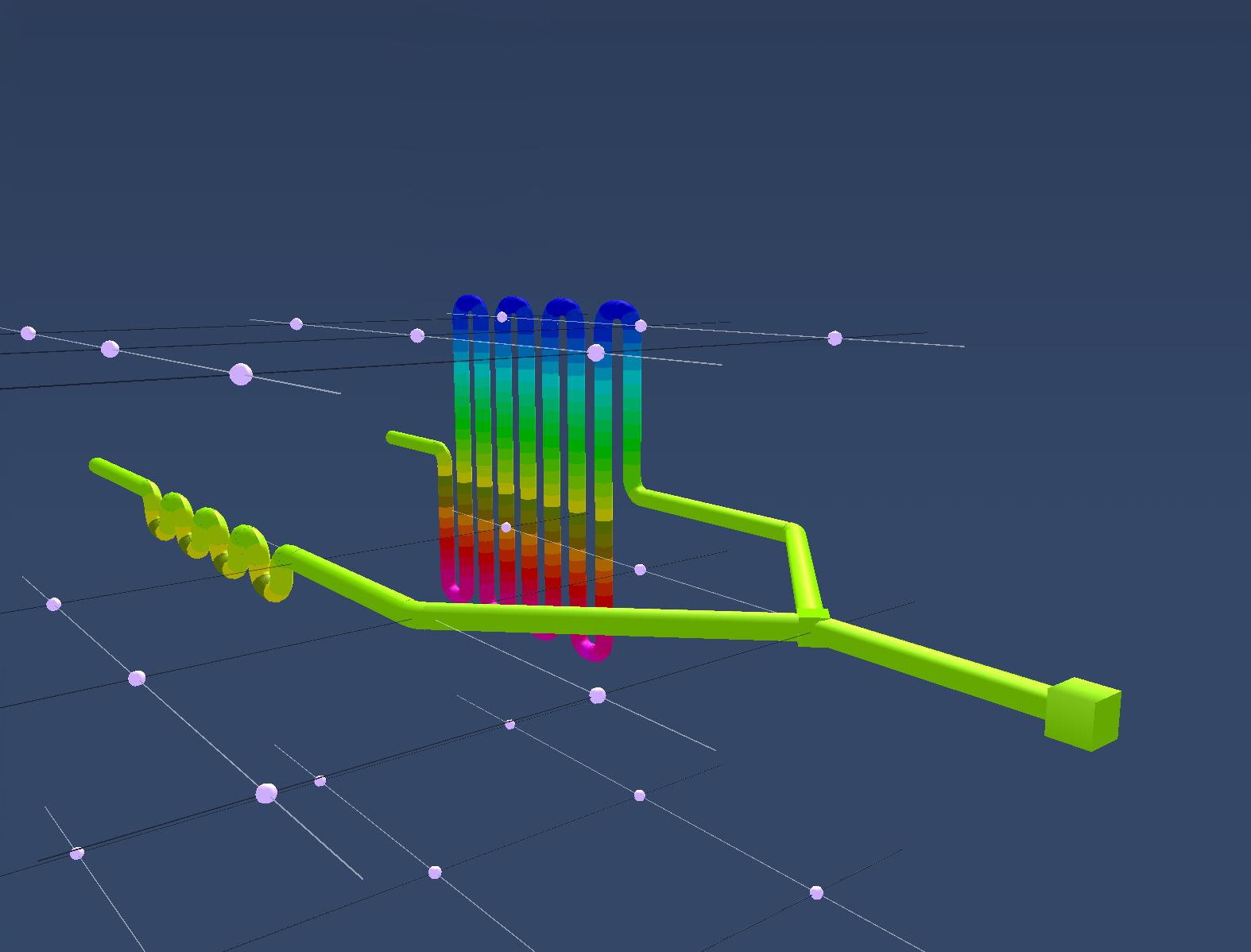 Balancing the flow distribution of the pressures in the branches branched